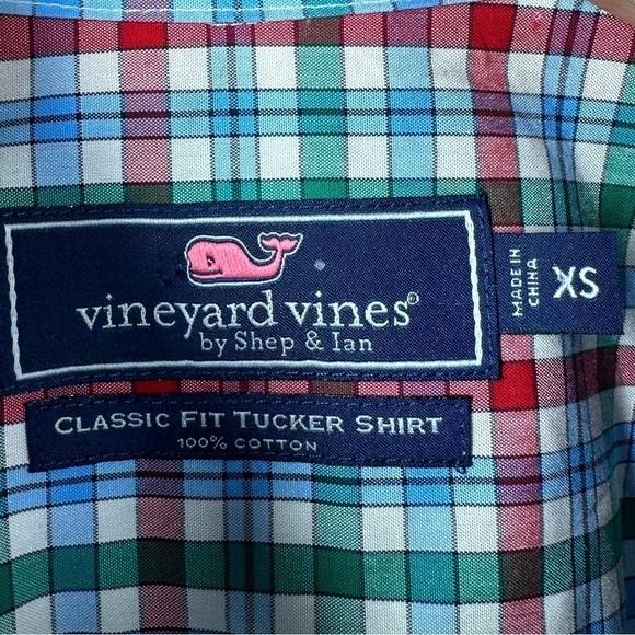 MEN’S Vineyard Vines Plaid Button Down Shirt  XS - Picture 4 of 6